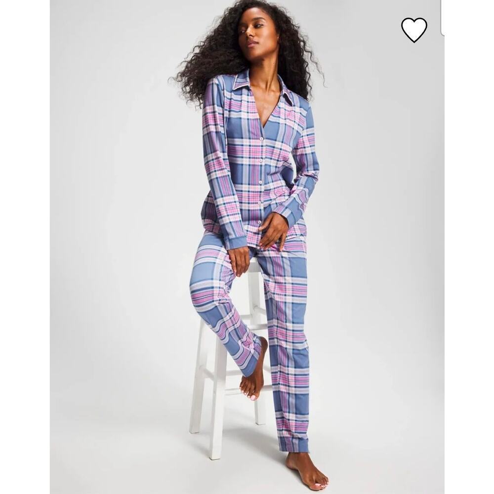 Soma Embraceable Long-Sleeve Notch Collar Pajama Top S/M